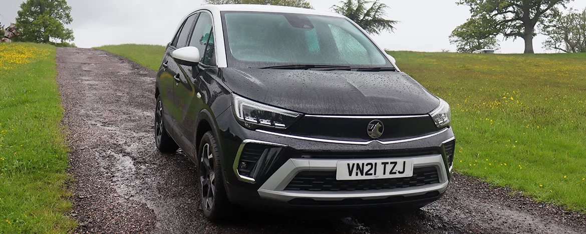 Vauxhall Crossland parked on a hill