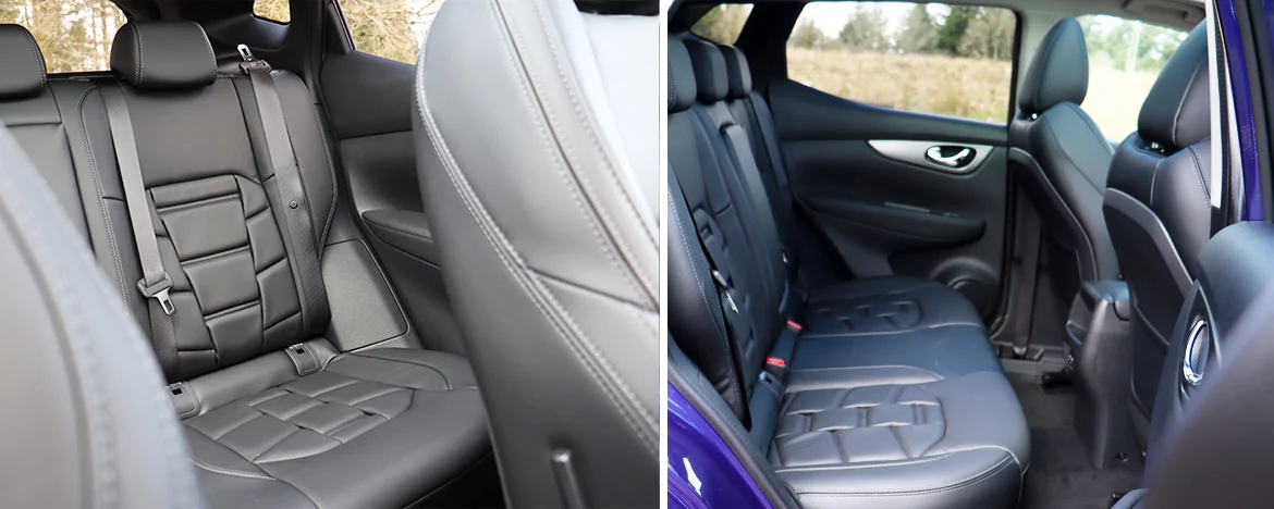 Nissan Qashqai rear seats and space 