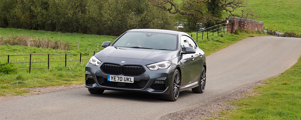 Driving the BMW 2 Series along the road