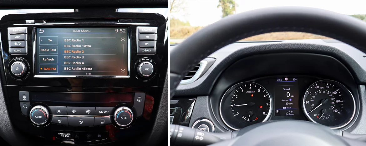 Nissan Qashqai screens