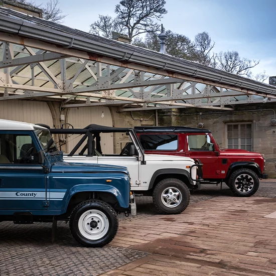 Vintage Land Rover line-up