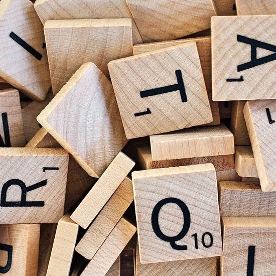Scrabble tiles