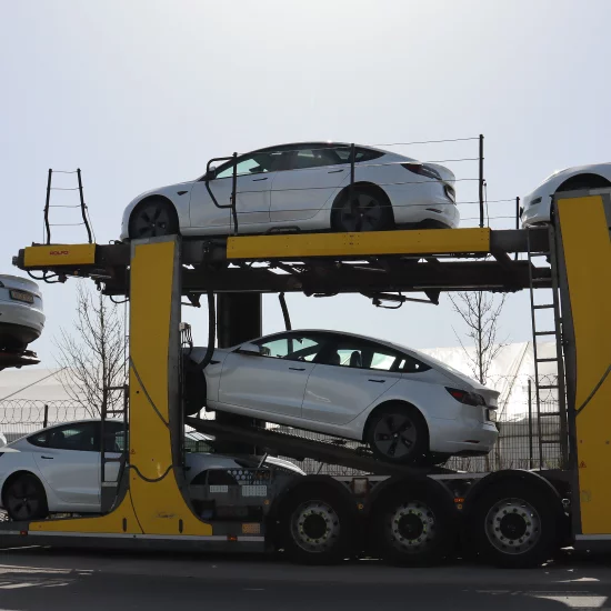 Tesla delivery on a truck