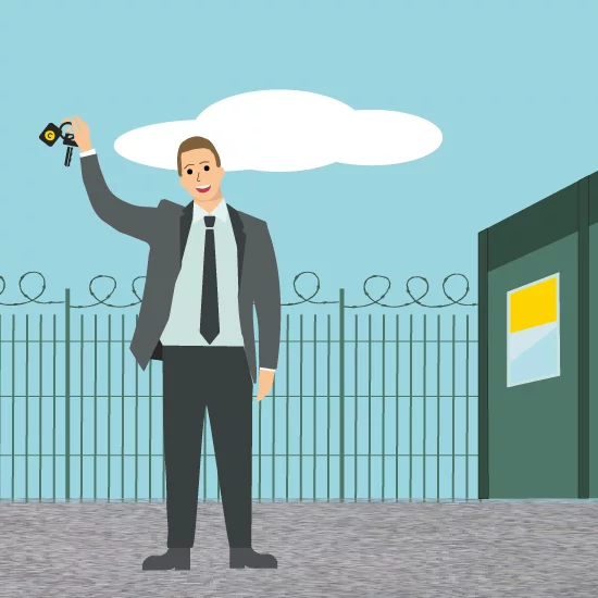 Carparison leasing man graphic